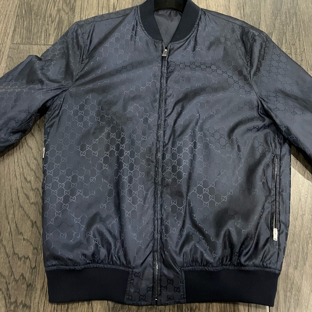 Mens Gucci reversible GG nylon Jacket Size Large
